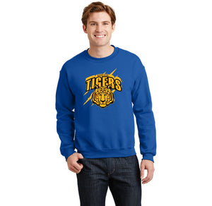 Harrison Elementary Spirit Wear 2023-24 On-Demand-Adult Unisex Crewneck Sweatshirt Yellow Tiger Logo