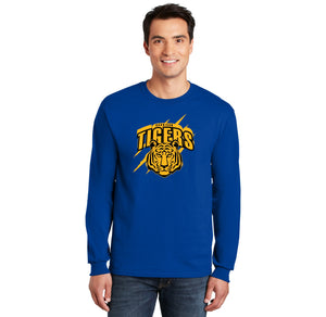 Harrison Elementary Spirit Wear 2023-24 On-Demand-Adult Unisex Long Sleeve Tee Yellow Tiger Logo