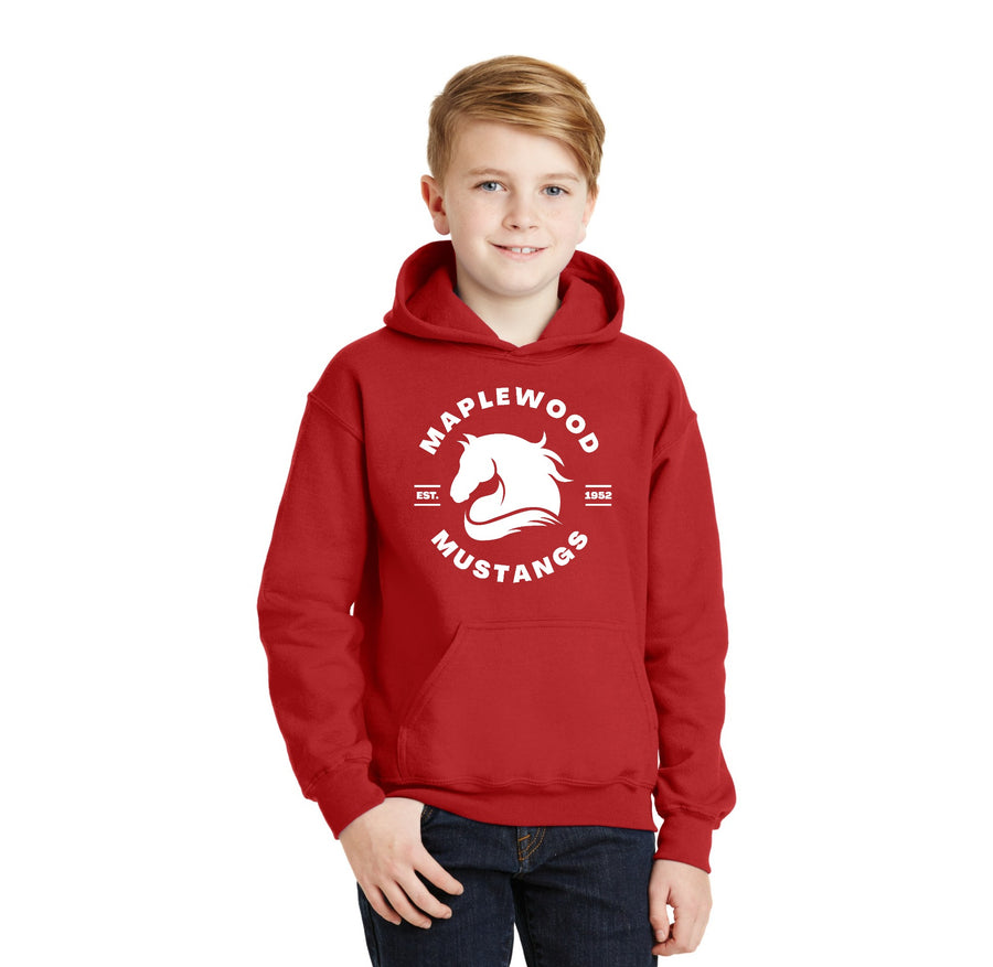 Maplewood Elementary Spirit Wear 2023-24 On-Demand-Unisex Hoodie Mustang Logo