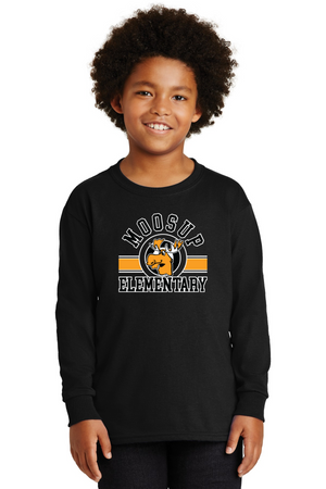 Moosup Elementary School Spirit Wear 2023-24 On-Demand Store-Unisex Long Sleeve Shirt Orange Stripe