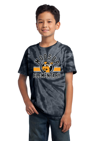Moosup Elementary School Spirit Wear 2023-24 On-Demand Store-Unisex Tie-Dye Shirt Orange Stripe
