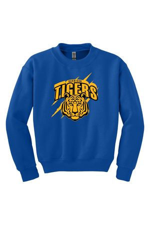 Harrison Elementary Spirit Wear 2023-24 On-Demand-Youth Unisex Crewneck Sweatshirt Yellow Tiger Logo