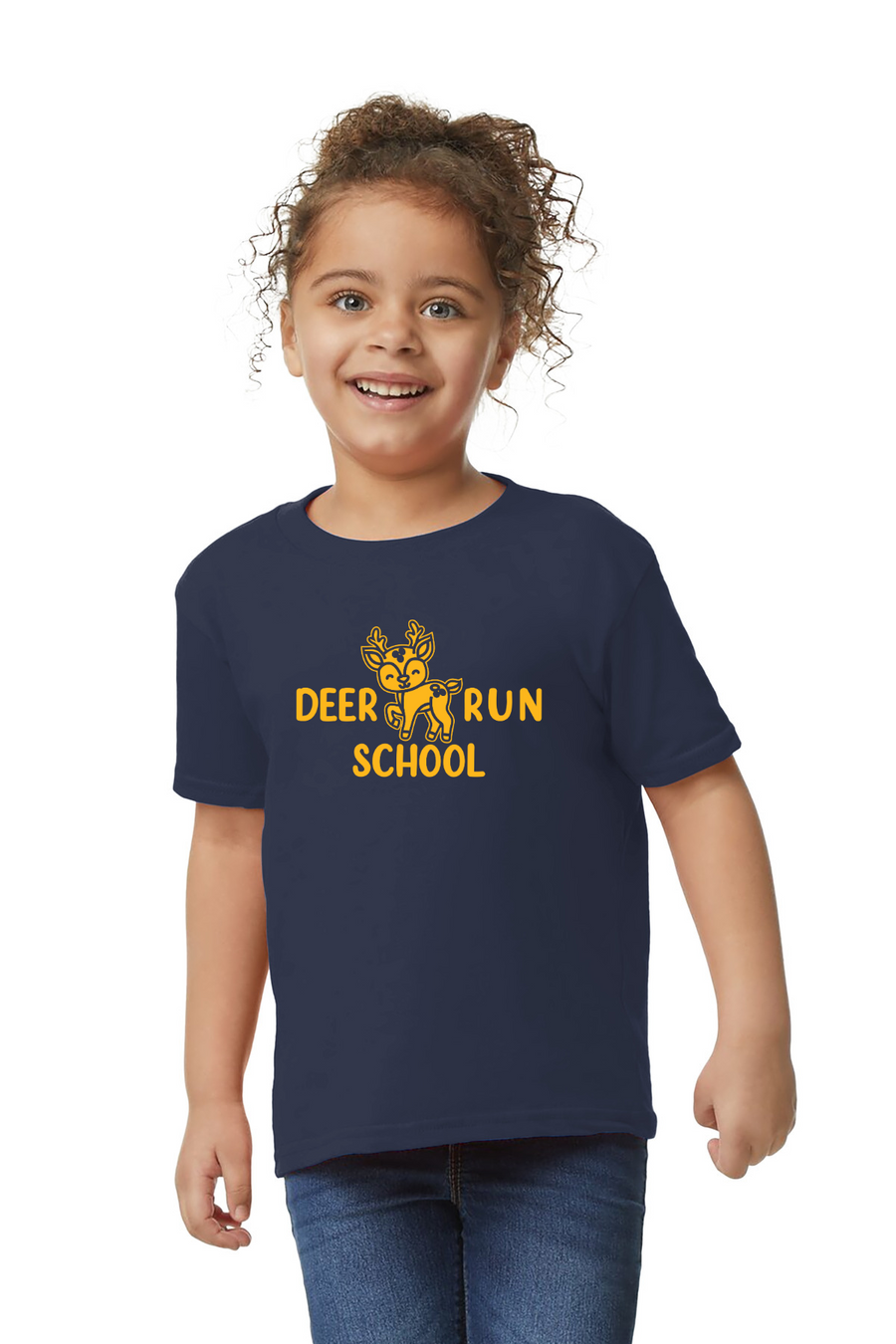 Deer Run Elementary Spirit Wear 2023-24 On-Demand-Toddler Unisex T-Shirt Yellow Logo