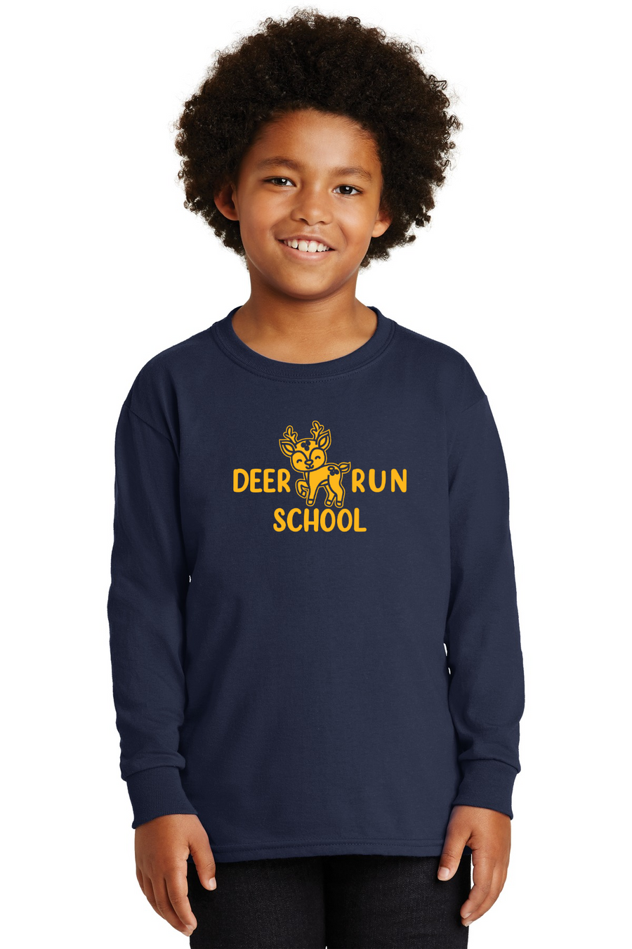 Deer Run Elementary Spirit Wear 2023-24 On-Demand-Unisex Long Sleeve Shirt Yellow Logo