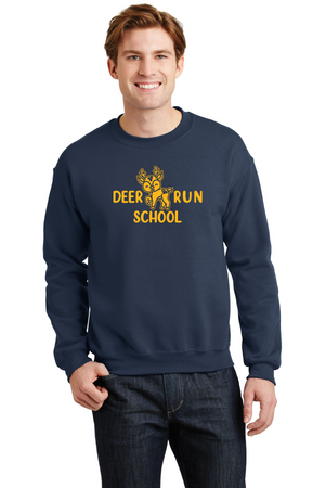 Deer Run Elementary Spirit Wear 2023-24 On-Demand-Unisex Crewneck Sweatshirt Yellow Logo