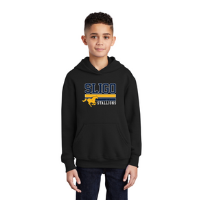 Sligo Middle School 2023-24 Spirit Wear-Youth Unisex Hoodie Stripe Logo