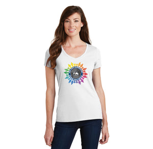 Ada Vista Elementary Spirit Wear 2023-24 On-Demand Store-Womens Fan Favorite V-Neck Tee School Logo