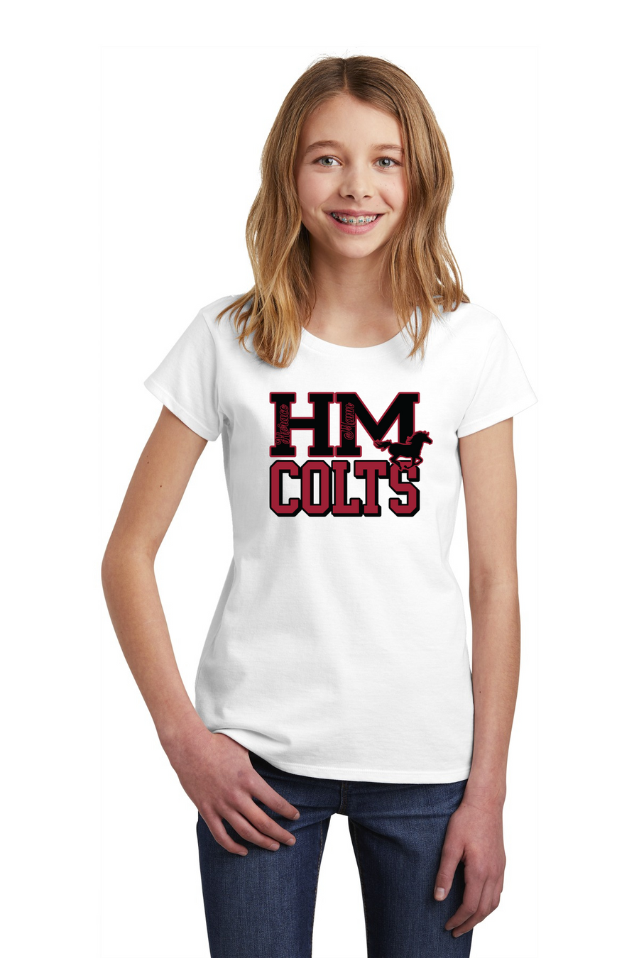 Horace Mann Spirit Wear 2023-24 On-Demand-Girls Premium Tee