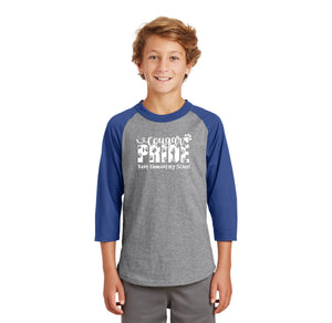 Kent Elementary Spirit Wear 2023-24 On-Demand-Youth Unisex Baseball Tee Pride Paw Print