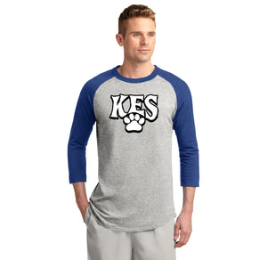 Kent Elementary Spirit Wear 2023-24 On-Demand-Adult Unisex Baseball Tee KES Horizontal