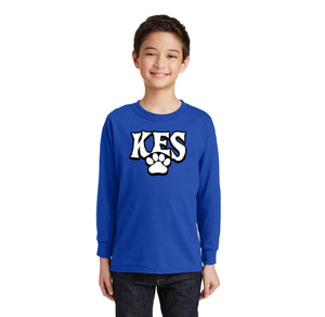 Kent Elementary Spirit Wear 2023-24 On-Demand-Youth Unisex Long Sleeve Tee KES Horizontal