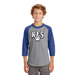 Kent Elementary Spirit Wear 2023-24 On-Demand-Youth Unisex Baseball Tee KES Horizontal