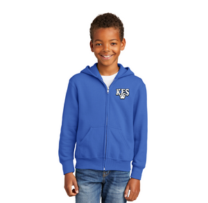 Kent Elementary Spirit Wear 2023-24 On-Demand-Youth Unisex Full-Zip Hooded Sweatshirt KES Horizontal