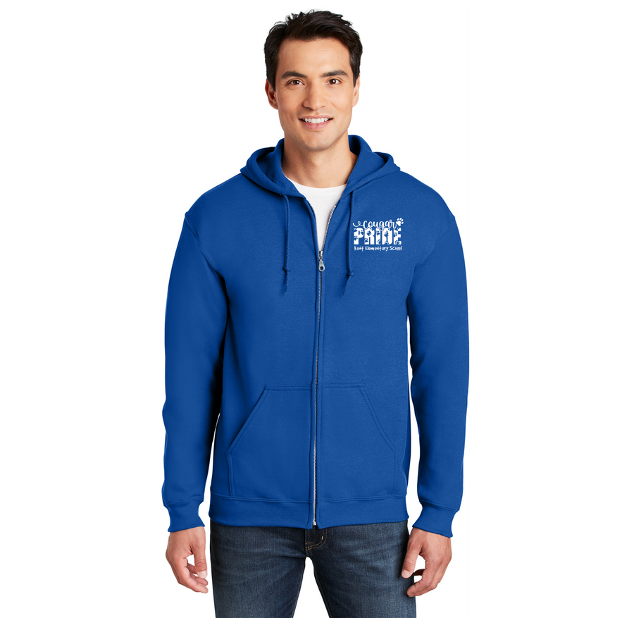 Kent Elementary Spirit Wear 2023-24 On-Demand-Adult Unisex Full-Zip Hooded Sweatshirt Pride Paw Print