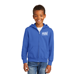 Kent Elementary Spirit Wear 2023-24 On-Demand-Youth Unisex Full-Zip Hooded Sweatshirt Pride Paw Print