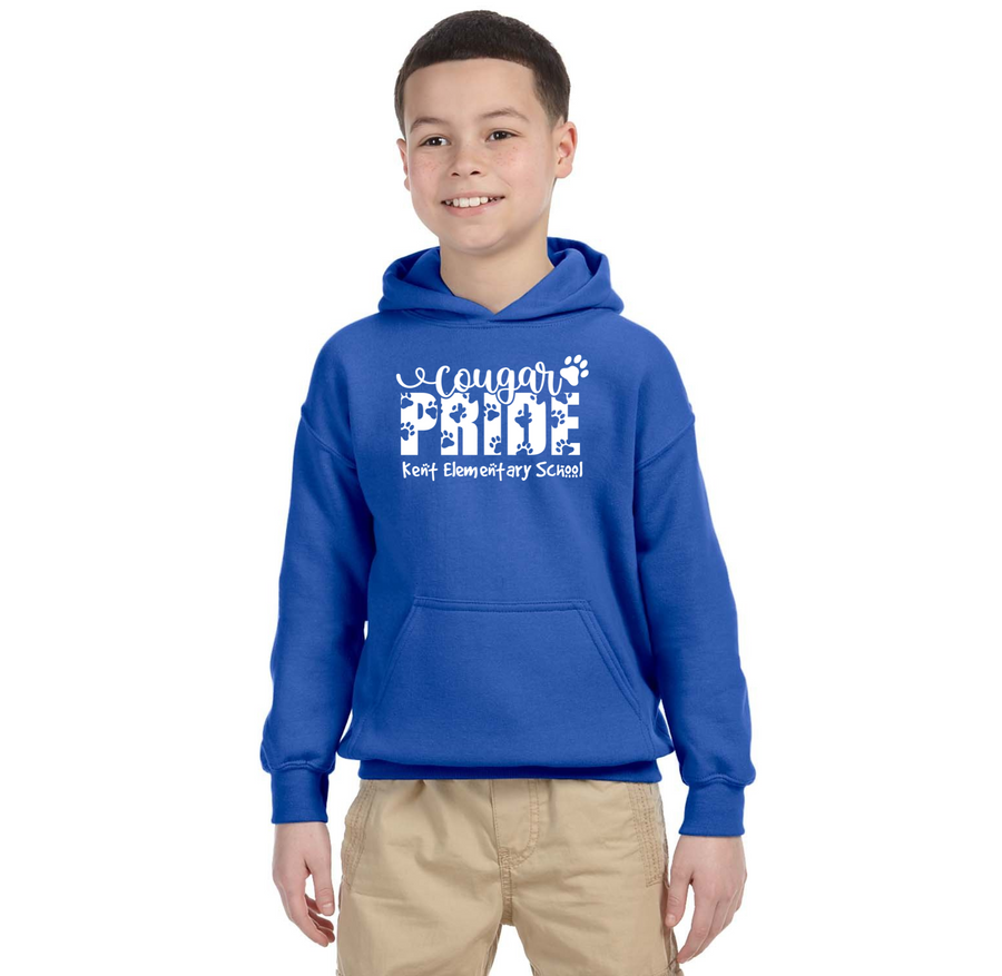 Kent Elementary Spirit Wear 2023-24 On-Demand-Youth Unisex Hoodie Pride Paw Print