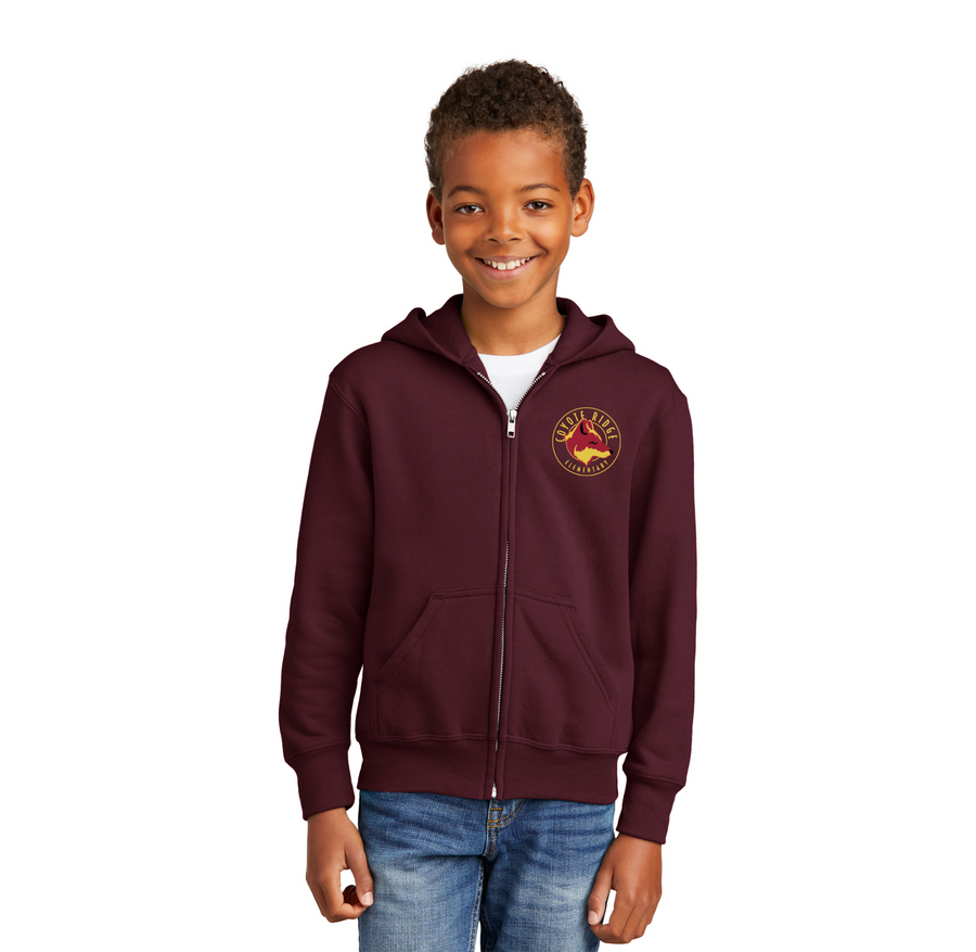 Coyote Ridge Elementary On-Demand-Youth Unisex Full-Zip Hooded Sweatshirt Circle