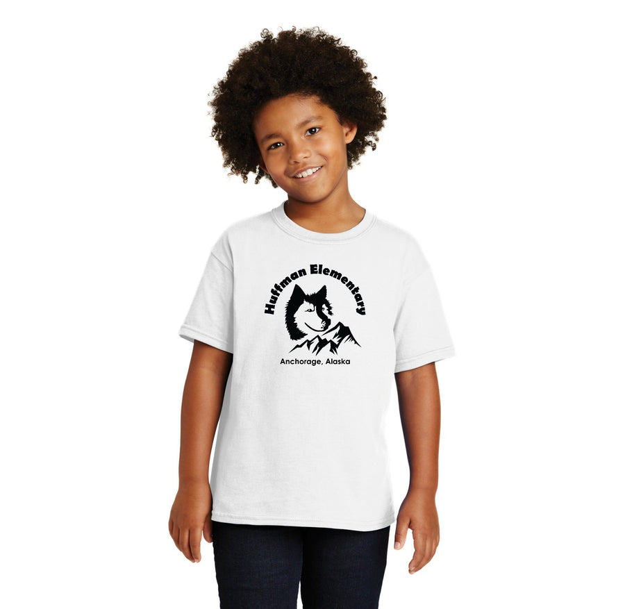 Huffman Elementary Spirit Wear 2023-24-Youth Unisex T-Shirt Husky Logo