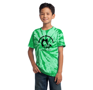 Huffman Elementary Spirit Wear 2023-24-Youth Unisex Tie-Dye Shirt Husky Logo