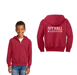 Ivy Hall Elementary Spirit Wear 2023-24 On-Demand-Youth Unisex Full-Zip Hooded Sweatshirt Stripe