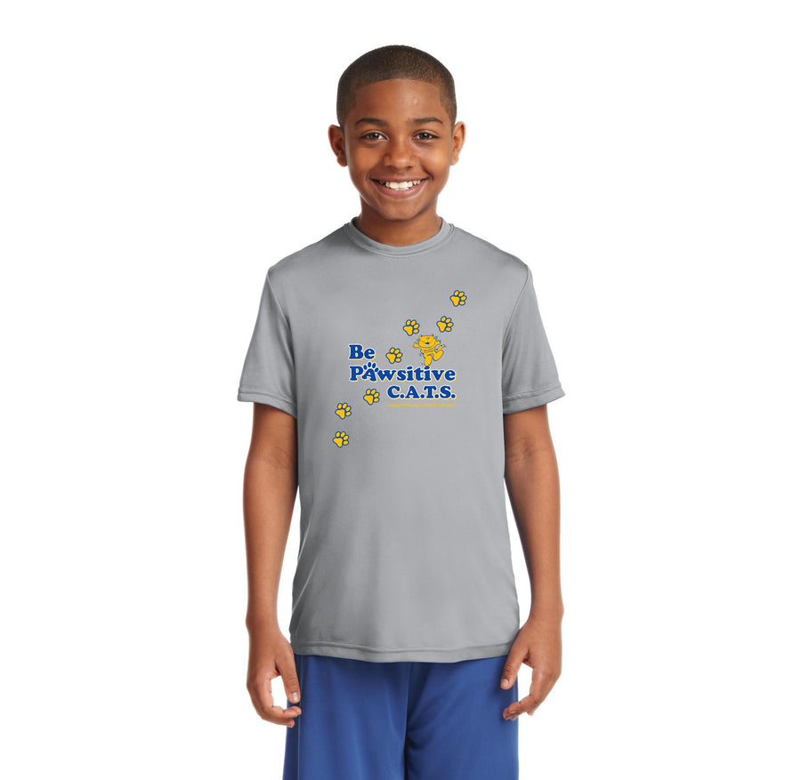 Alcott Elementary Spirit Wear II 2023-24-Youth Unisex Dri-Fit Shirt Pawsitive Logo