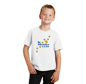 Alcott Elementary Spirit Wear II 2023-24-Youth Unisex Fan Favorite Premium Tee Pawsitive Logo