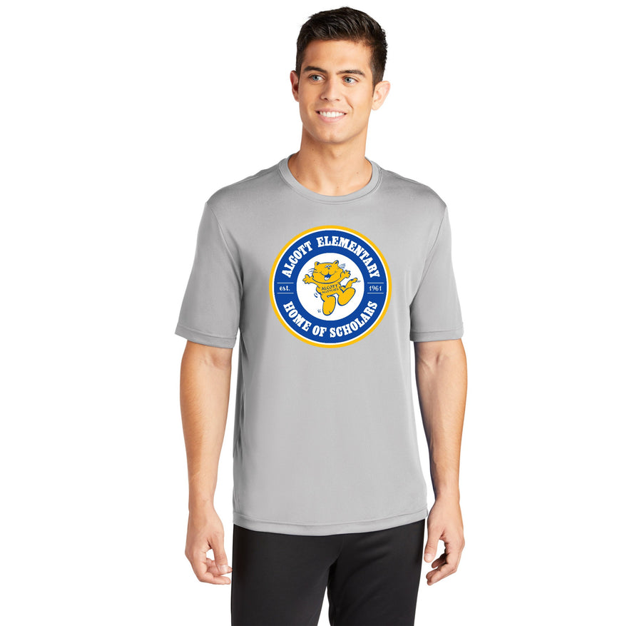 Alcott Elementary Spirit Wear II 2023-24-Adult Unisex Dri-Fit Shirt Circle Logo