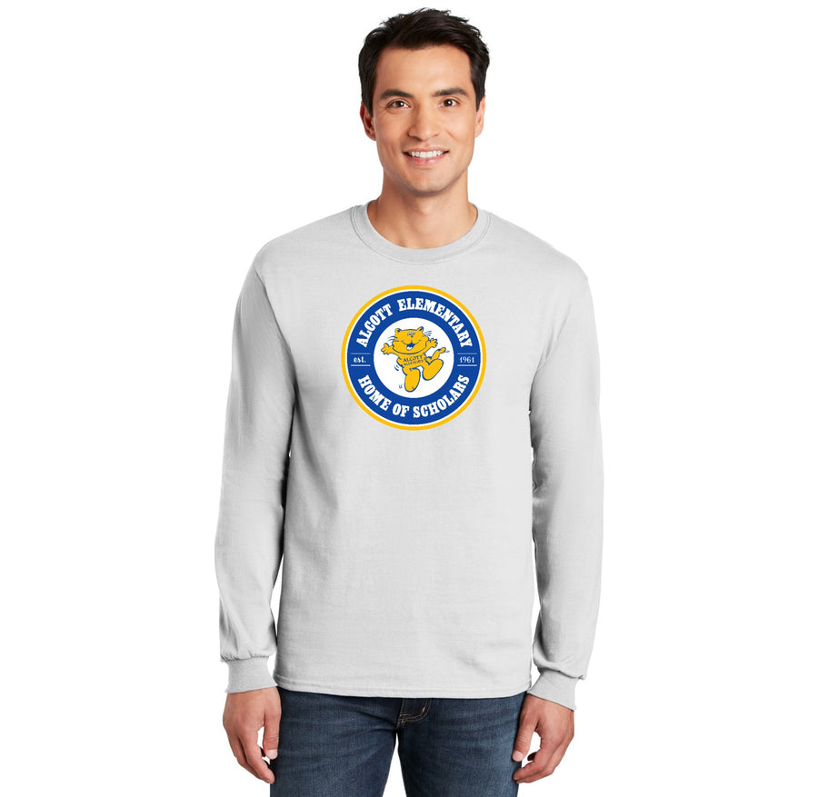 Alcott Elementary Spirit Wear II 2023-24-Adult Unisex Long Sleeve Tee Circle Logo