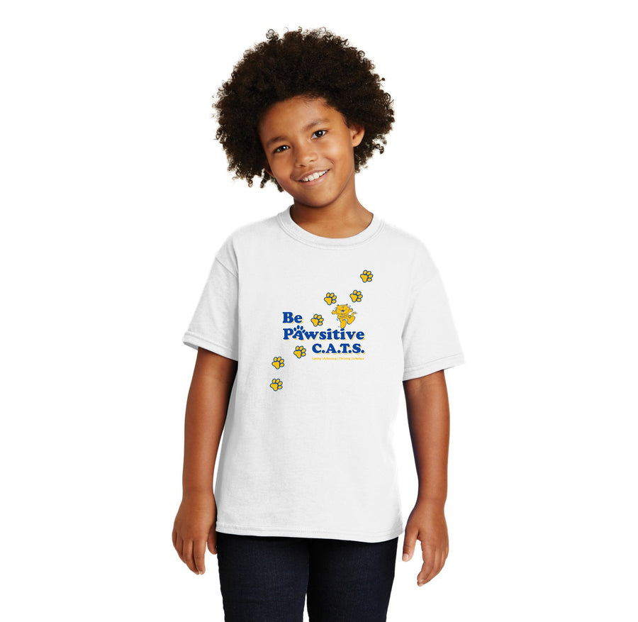 Alcott Elementary Spirit Wear II 2023-24-Youth Unisex T-Shirt Pawsitive Logo
