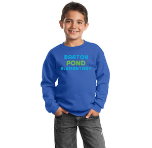 Barton Pond Fall & Winter Spirit Wear On-Demand-Youth Unisex Port & Company Crewneck Sweatshirt Typographic Logo
