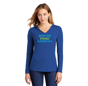 Barton Pond Fall & Winter Spirit Wear On-Demand-Womens District Perfect Tri Long Sleeve Hoodie Typographic Logo