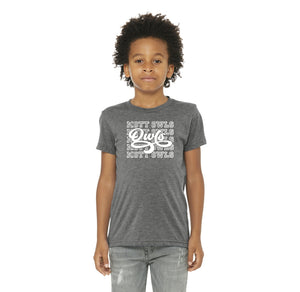 Mott Elementary Spirit Wear 2024 On-Demand-Youth Unisex BELLA CANVAS Triblend Short Sleeve Tee Repeating Logo