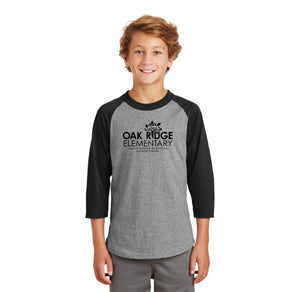 Oak Ridge Elementary Spirit Wear 2023-24 On-Demand-Youth Unisex Baseball Tee