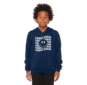 Liberty Elementary Fall Spirit Wear 2023-24 On-Demand-Youth Unisex Premium Sponge Fleece Hoodie Smiley Logo