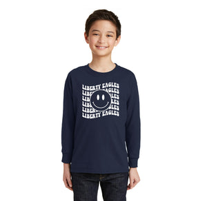 Liberty Elementary Fall Spirit Wear 2023-24 On-Demand-Youth Unisex Long Sleeve Tee Smiley Logo