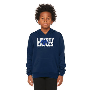 Liberty Elementary Fall Spirit Wear 2023-24 On-Demand-Youth Unisex Premium Sponge Fleece Hoodie Eagle Logo