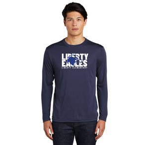 Liberty Elementary Fall Spirit Wear 2023-24 On-Demand-Adult Unisex Dri-Fit Long Sleeve Tee Eagle Logo