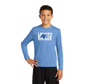 Liberty Elementary Fall Spirit Wear 2023-24 On-Demand-Youth Unisex Dri-Fit Long Sleeve Tee Eagle Logo