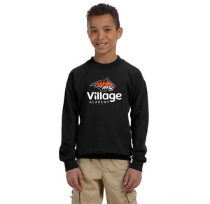 Village Academy Spirit Wear 2023-24 On-Demand-Youth Unisex Crewneck Sweatshirt Tiger Logo