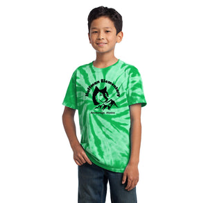 Huffman Elementary Spirit Wear 2023-24 On-Demand-Youth Unisex Tie-Dye Shirt Husky Logo