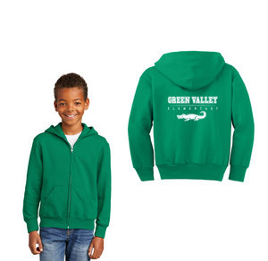 Green Valley Gator Gear 2024 On-Demand-Youth Unisex Full-Zip Hooded Sweatshirt