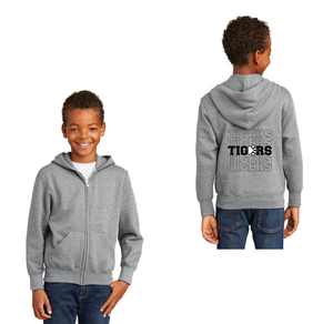 Walter M. Schirra Elementary Spirit Wear 2023-24 On-Demand-Youth Unisex Full-Zip Hooded Sweatshirt Tigers Logo