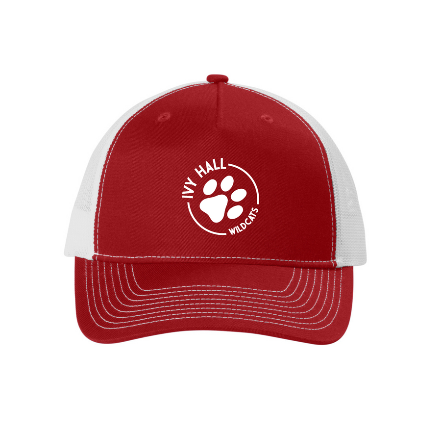 Ivy Hall Elementary Spirit Wear 2023-24 On-Demand-Port Authority Snapback Five-Panel Trucker Cap Circle Logo