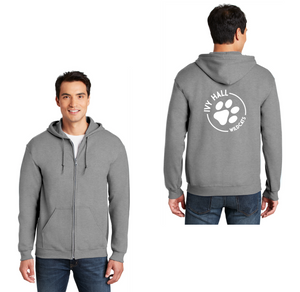 Ivy Hall Elementary Spirit Wear 2023-24 On-Demand-Adult Unisex Full-Zip Hooded Sweatshirt Circle