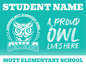 Mott Elementary Grad Signs 2024 On-Demand-Yard Sign w/ Stake + Personalized Name