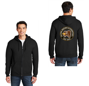 Oliver Brown Elementary Spirit Wear 2024 On-Demand-Adult Unisex Full-Zip Hooded Sweatshirt