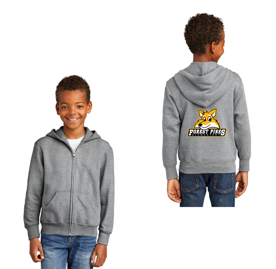 Forest Pines Drive Spirit Wear 2023-24 On-Demand-Youth Unisex Full-Zip Hooded Sweatshirt