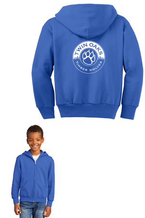 Spirit Wear Demo Store-Youth Unisex Full-Zip Hooded Sweatshirt