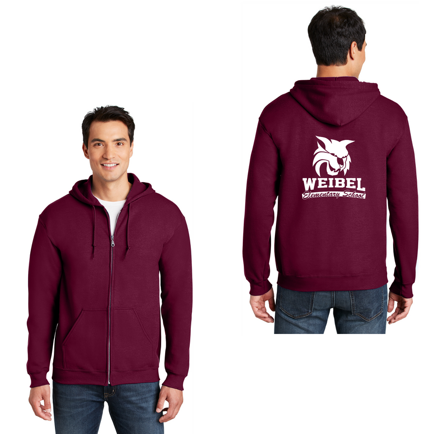 Weibel Elementary Fall 22 On-Demand-Adult Unisex Full-Zip Hooded Sweatshirt