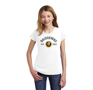 Bridgeway Island-Girls Premium Tee Circle Logo